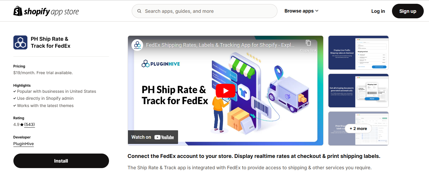 FedEx Shopify App